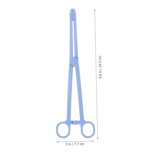 Mipcase 1pc Plastic Stool Clamp for Pet Waste Cleaning Supplies Scissors Shape Design for Reptiles Lizards Birds Easy to Use and Reduces Odor - color: Sky-blue