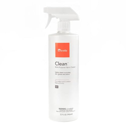 Sunbrella Clean Multi-Purpose Fabric Cleaner | Non-PFAS | 32 Fl Oz | All-in-One Solution for Water-Safe Upholstery and Vinyl; Lifts Everyday Stains and Spills - size: 32 Fl Oz (Pack of 1)