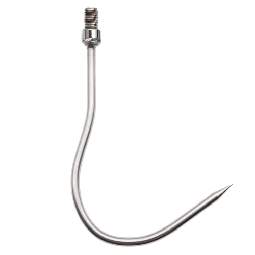 Fishing Harpoon Spear Stainless Steel Barbed Gig with Aluminum Rod for Fish | Fishing Harpoon, Stainless Steel Barbed Spear Head with Aluminum Alloy Rod, 8mm Screw Design for Outdoor Fishing, Frog & Fish - color: D-prong, size: D-prong