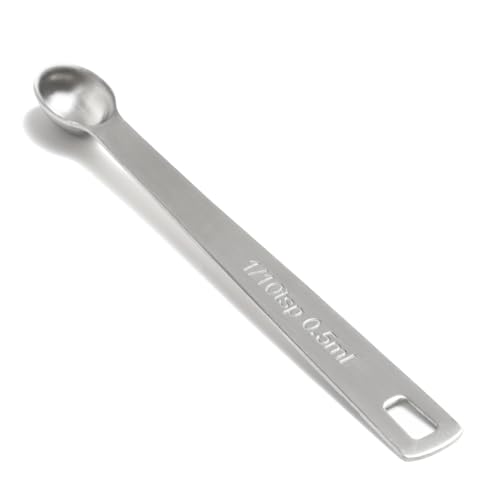 1PCS 1/10tsp(0.5ml) Mini Measuring Spoon, Small Teaspoon for Tiny Amounts | High Precision, Food-Grade, ‌Rust-Free, Dishwasher-Safe, Easy-Read Markings, Multi-Purpose, Sturdy & Durable - size: 1/10tsp|0.5ml|0.5cc