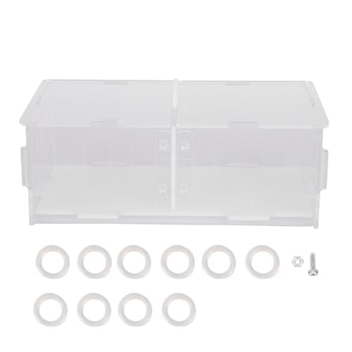 Acrylic Reptile Breeding Box, Feeding and Landscaping Box, Transparent with Movable Partition for Crickets and Small Reptiles