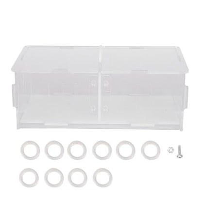 Acrylic Reptile Breeding Box, Feeding and Landscaping Box, Transparent with Movable Partition for Crickets and Small Reptiles