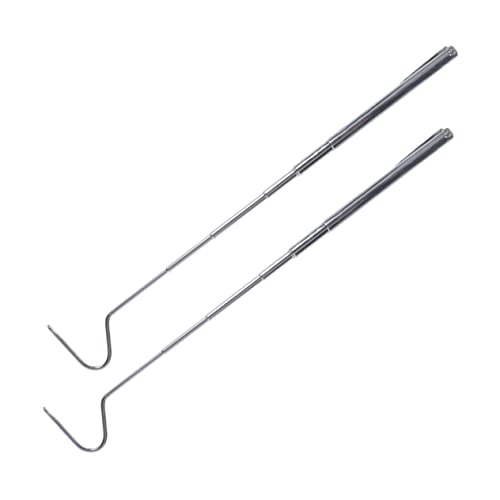 Yardwe 2Pcs Retractable Snake Grabbing Hooks Reptile Tongs Snake Handling Tool for Efficient Capture and Distance Protection