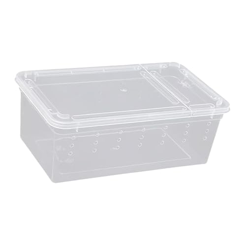 Reptile Feeding Box,Transparent Terrarium Habitat Cage Breeding Box Hatching Container for Gecko Animal Cricket Lizard, Style D - size: Style D