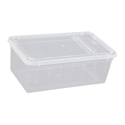 Reptile Feeding Box,Transparent Terrarium Habitat Cage Breeding Box Hatching Container for Gecko Animal Cricket Lizard, Style D - size: Style D