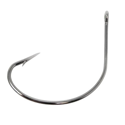 Reaction Tackle Wide Gap Wacky Hooks, Weedless Worm Hooks for Bass, High Carbon Steel Hooks for Stick Worm Soft Plastics, Neko Rig and Finesse Fishing (25-Pack) - size: #2/0 Standard