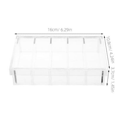 Acrylic Incubation Box with Lid for Specimen and Fish Observation 5 Compartments Easy to Clean Versatile Use Laboratory Petri Dish for Personal Use