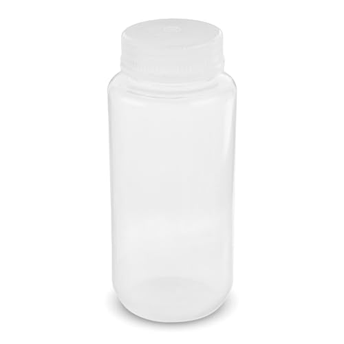 United Scientific™ Sample Bottles with Lids, Polypropylene, 500ml, 12-Pack | 16 oz Capacity, Autoclavable to 121°C, Leakproof Seal Rings, BPA & Phthalate Free, Wide Mouth Reagent Bottle, RoHS Compliant - size: 16 oz (Pack of 12)