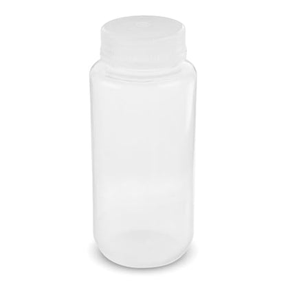 United Scientific™ Sample Bottles with Lids, Polypropylene, 500ml, 12-Pack | 16 oz Capacity, Autoclavable to 121°C, Leakproof Seal Rings, BPA & Phthalate Free, Wide Mouth Reagent Bottle, RoHS Compliant - size: 16 oz (Pack of 12)