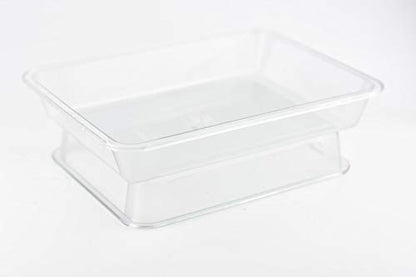 OMEM Reptile Drinking Tray - Large Water Dish Plastics Plate for Turtles, Small Reptiles, Ball Pythons, Lizards, and Snake Cages Bowl (M=30.5x24x5cm, White) - color: White, size: M=30.5*24*5