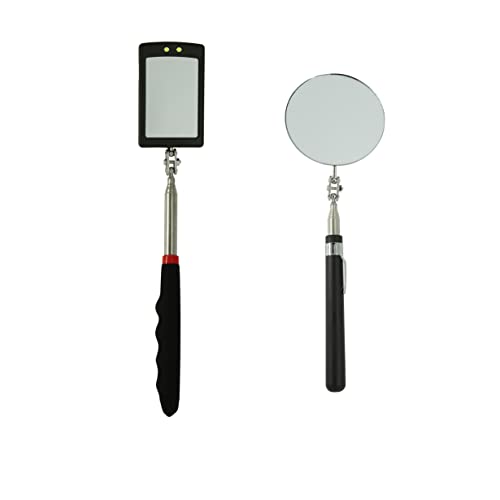 Telescopic Inspection Mirror 360 rotating inspection mirror, Flexible and Extendable Mechanic Tool for Automotive and Shower Use,mirror on a stick - size: Inspection Mirror-02