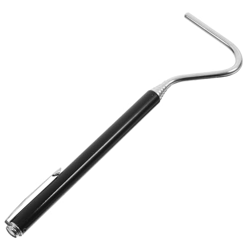 Retractable Stainless Steel Snake Hook Extension Catching Tool Portable Black Professional Reptile Handling Equipment for Snake Keepers
