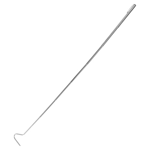 Retractable Snake Hook | Stainless Steel Extending Snake Hook for Safe Handling/Catching/Moving | Duckbill Hook Head Guards Skin | 27 Inch Telescopic Rod