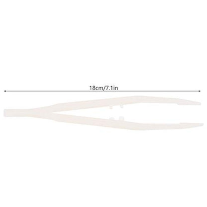 Glow in The Dark Reptile Feeding Tongs 10.6 Inch with Rubber Tip | Stainless Steel Tweezers, Long Curved & Straight Feeder Tool Kit for Bearded Dragon Snake Lizard Terrarium Accesso