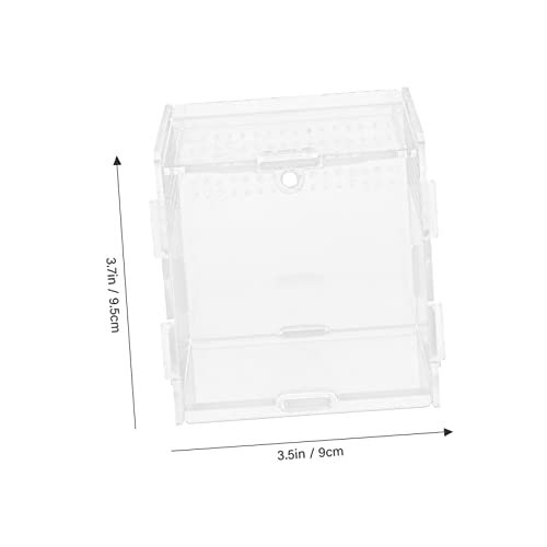 Clear Reptile Breeding Box Ventilation Transparent Terrarium Container for Pets for Gecko Lizard Frog and Habitats and Easy to Clean Visibility