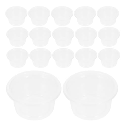 50pcs Small Reptile Water Dish and Food Bowl Set 25ml Plastic Terrarium Feeding Cups for Leopard Gecko, Snake, Frog, Lizard, Bearded Dragon, Suitable for Amphibians and Insect Pets