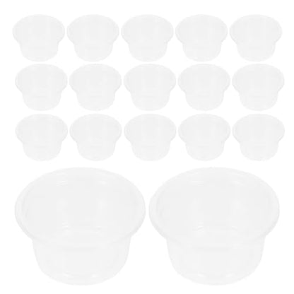 50pcs Small Reptile Water Dish and Food Bowl Set 25ml Plastic Terrarium Feeding Cups for Leopard Gecko, Snake, Frog, Lizard, Bearded Dragon, Suitable for Amphibians and Insect Pets