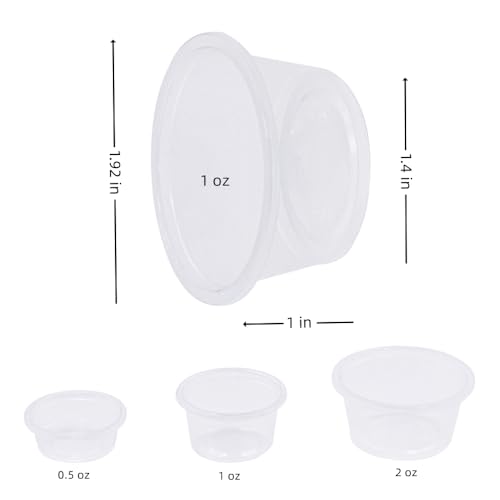 Lizard Crested Gecko Food Water Feeding Cups, 100 pcs, 1 oz | Reptile Feeder Bowls, for Lizard and Other Small Pet Ledge Accessories Supplies - color: 1oz 100