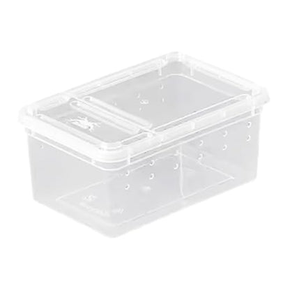Reptile Breeding Case Feeding Box Transparent Transport Hatchling Cage Lightweight PP Material Suitable for breeding Reptiles Outdoor, Style A - size: Style A
