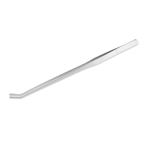 Mandala Crafts Stainless Steel 15 in Curved Fish Tanks Aquarium Tweezers | 15 Inch Forceps, Rust Resistant Stainless Steel, Trimming Aquatic Plants, Bowls, Terrariums, Freshwater & Saltwater Aquascape - color: Stainless Steel Curved Tweezers, size: 15 Inc
