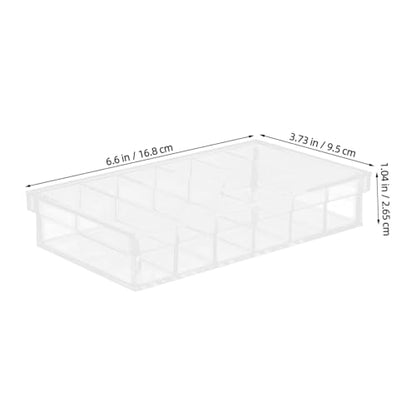 Ipetboom Acrylic Incubation Chamber with Lid, 6-Compartment Small Specimen Breeding Box, Laboratory Storage Tray for Fish Egg Hatching and Scientific Observation, 6.6x3.8