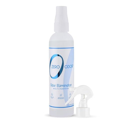 Zero Odor Multi-Purpose Odor Eliminator, Car & Room Air Freshener, 8 oz | Unscented Travel Size Spray for Bathroom, Closet, Kitchen & Small Spaces, Over 1,000 sprays - size: 8 Fl Oz (Pack of 1)