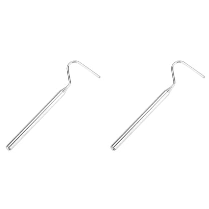 AYNEFY Reptile Feeding Tools,2Pcs RTelescoping Snake Reptile Catcher Capture Hook Stainless Steel Extensible Reptile Capture Hook Reptile Hatching Supplies