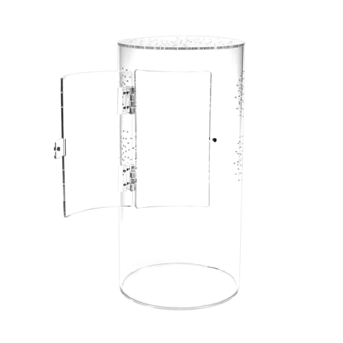 NANEEZOO Acrylic Tarantula Enclosure Jumping Spider Enclosure with Front Opening Door Micro Habitat Terrarium for Small Tree Dwelling Reptiles, Spiders & Invertebrates - size: 6x6x12 Inch