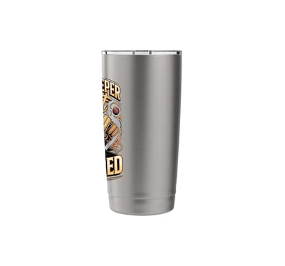 Wicket Keeper Trust Required Cricket Stainless Steel Insulated Tumbler - color: Brushed Steel