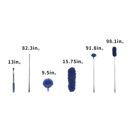 Cobweb Duster with ExtensionPole,Dusters for Cleaning with 2 DusterHeads