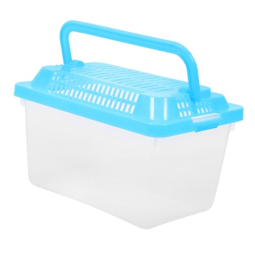 Yardwe Transparent Portable Aquarium Turtle Box for Hamsters and Reptiles Transport Container for Small Pets for Travel and Outdoor Adventures