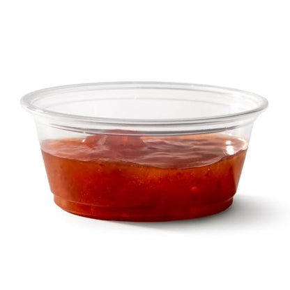 Fit Meal Prep 250 Pack 3.25 oz BPA Free Condiment Cups No Lids, Disposable Jello Shots Containers, Small Dipping Sauce Cups, Plastic Ramekins in Bulk, Stackable Souffle Cups for Sample, Portioning - size: 3.25 oz