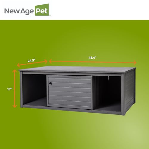 New Age Pet Lo‑Boy Versa Stand for Reptile Terrariums, Low-Profile ECOFLEX Cabinet for Stacked Large, 48" Mojave Reptile Habitats, Grey - color: Grey