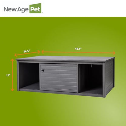 New Age Pet Lo‑Boy Versa Stand for Reptile Terrariums, Low-Profile ECOFLEX Cabinet for Stacked Large, 48" Mojave Reptile Habitats, Grey - color: Grey