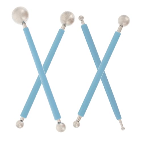 DOITOOL 3sets Double-Ended Clay Ball Rod for Sculpture Modeling Clay Tools Set Stainless Steel Ball Stylus for Craft 4pcs*3