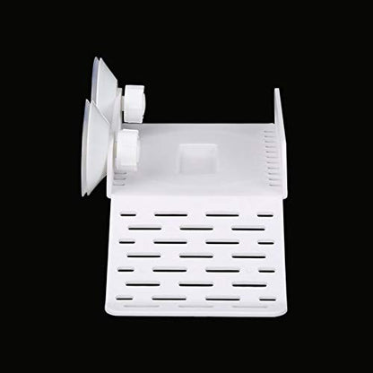 Turtle Basking Platform | Secure Floating Dock with Food Bowl & Suction Cups | Aquarium Reptile Tank Terrace for Climbing/Resting/Feeding