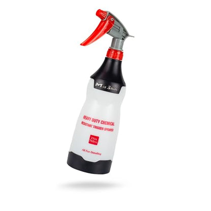 Maxshine 25oz Heavy-Duty Spray Bottle (Black) | Chemical-Resistant Detailing Sprayer with Adjustable Nozzle & Ergonomic Trigger | Durable Spray Bottle for Car Cleaning, Garage & Home Use - color: Black