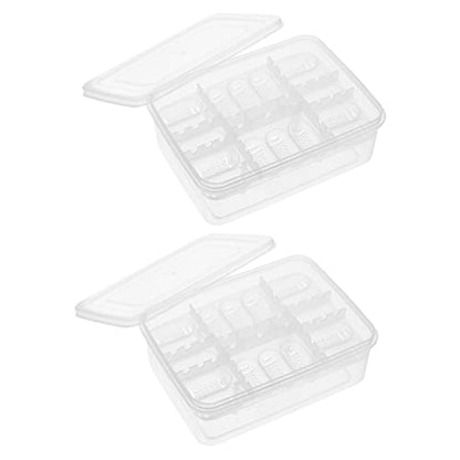 GANAZONO 2Pcs Compartment Reptile Egg Incubator Tray Professional Hatchery Box for Tortoise Lizard Transparent Design for Easy Observation Pet Supply