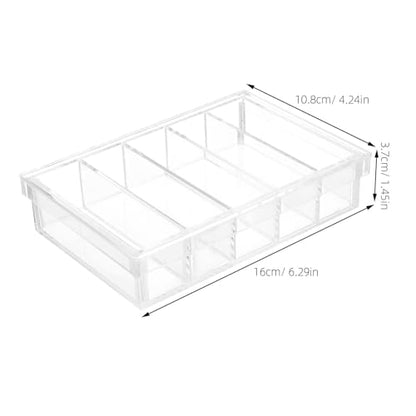 Alasum Acrylic Incubator Box with Lid for Laboratory Use, 5-Compartment Specimen Dish for Fish and Reptile Breeding, for Experiments and Scientific Observation