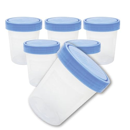 Dealmed Urine Specimen Cups with Lids - Non-Sterile, 4 oz, 500 Count | Polypropylene Construction, Screw-On Leak Resistant Cap, Single Use, For Clinics And Labs, Liquid Or Solid Samples
