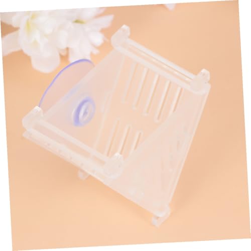 Luxshiny Automatic Aquarium Feeder Red Feeding Cup Acrylic Shrimp Feeder Tool for Fish Tanks Red Worm Food Dish, Suitable for Aquatic Pets and Shrimp Feeding