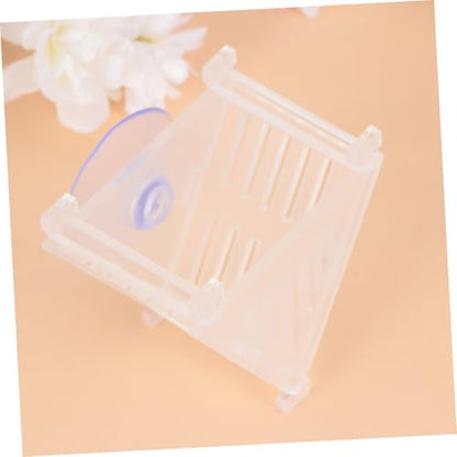 Luxshiny Automatic Aquarium Feeder Red Feeding Cup Acrylic Shrimp Feeder Tool for Fish Tanks Red Worm Food Dish, Suitable for Aquatic Pets and Shrimp Feeding