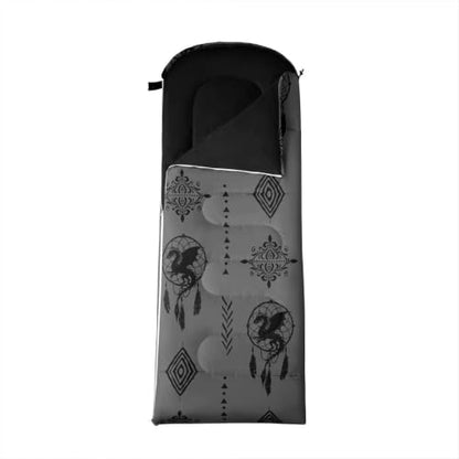 Erosebridal Sugar Skull Sleeping Bags Adults Cold Weather Southwestern Aztec Western Camping Blanket Sleeping Wrap Sleep Bag - color: Black Grey 5