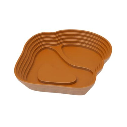 Reptile Bathing Pool Reptile Feeding Water Bowl Turtle Water Bowl Reptile Feeding Dish for Bearded Dragons Pet Supplies Bath, Large, Brown - color: Large, size: Brown
