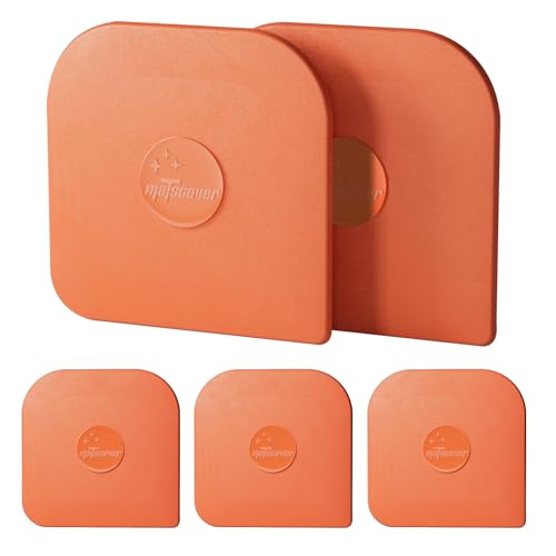 Pan Scraper, 5 Pcs Pot & Dish Scraper Plastic, Sturdy Scraper Kitchen Tool, Orange | Pot Scraper Non Scratch for Cast Iron, Pot and Pan Cleaning, Food Scraper for Dishes, Home & Apartment Essentials, Orange - color: Orange, size: 5 Pcs