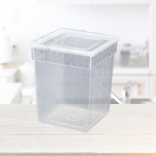 YARNOW Reptile Feeding Box for Lizards and Spiders Lightweight Pp Material with Ventilated Design Suitable for Feeding and Temporary Quarantine Zone