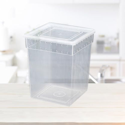 YARNOW Reptile Feeding Box for Lizards and Spiders Lightweight Pp Material with Ventilated Design Suitable for Feeding and Temporary Quarantine Zone