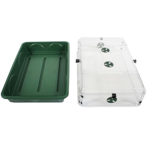 95457 24" x 15" x 16.75" Domed Propagator, Green, 3 Side Extenders and Locking Clip Set - size: 3 Side Extenders and Locking Clip Set