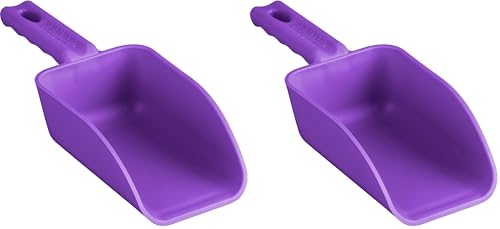 Vikan Remco 63008 Color-Coded Plastic Hand Scoop - BPA-Free Food-Safe Kitchen Utensils, Restaurant and Food Service Supplies, 16 oz, Purple (Pack of 2) - size: 16 oz (Pack of 2)