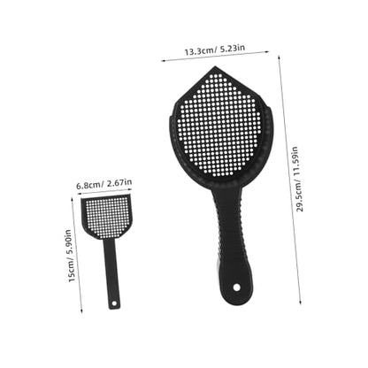 2pcs Plastic Cat Litter Scoop with Fine Sifting Ergonomic Comfortable Grip Handle Versatile Pet Waste Cleaning Tool for Cat Litter Box and Reptile Sand Fast and Easy Waste Removal